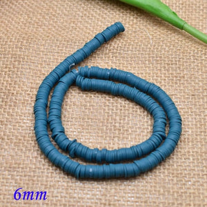 6mm Flat Round Polymer Clay Beads Chip Disk Loose Spacer Handmade Beads For DIY Jewelry Making Bracelet Finding Mixed Color