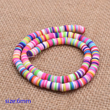 Load image into Gallery viewer, 6mm Flat Round Polymer Clay Beads Chip Disk Loose Spacer Handmade Beads For DIY Jewelry Making Bracelet Finding Mixed Color