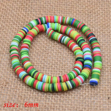 Load image into Gallery viewer, 6mm Flat Round Polymer Clay Beads Chip Disk Loose Spacer Handmade Beads For DIY Jewelry Making Bracelet Finding Mixed Color