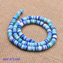 Load image into Gallery viewer, 6mm Flat Round Polymer Clay Beads Chip Disk Loose Spacer Handmade Beads For DIY Jewelry Making Bracelet Finding Mixed Color