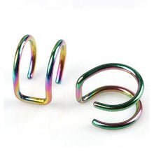 Load image into Gallery viewer, SHUANGR fashion 1 pair 5 style Punk Rock Ear Clip Cuff Wrap Earrings No piercing-Clip Hollow Out U Pattern Statement jewelry