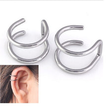 Load image into Gallery viewer, SHUANGR fashion 1 pair 5 style Punk Rock Ear Clip Cuff Wrap Earrings No piercing-Clip Hollow Out U Pattern Statement jewelry