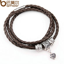 Load image into Gallery viewer, Newest Arrival Silver Charm Black Leather Bracelet for Women Five Colors Magnet Clasp Christmas Gift Jewelry PI0311