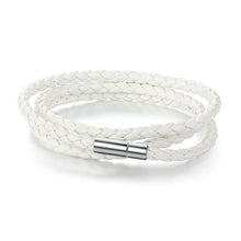 Load image into Gallery viewer, BAMOER 6 Color Wholesale Long Chain Adjustable Magnet Buckle Unisex Leather Bracelets for Women and Men Fashion Jewelry PI0063