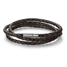 Load image into Gallery viewer, BAMOER 6 Color Wholesale Long Chain Adjustable Magnet Buckle Unisex Leather Bracelets for Women and Men Fashion Jewelry PI0063
