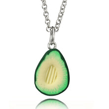 Load image into Gallery viewer, docona Cute Avocado Shape Pendant Necklace for Women Girl Fruit Shape Chains Charms Necklace Party Gifts 6046