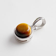 Load image into Gallery viewer, Hot Sale 100% 925 Sterling Silver Customizable Natural Malachite Labradorite Crystal Agate Opal Tigereye Gem Pendants Jewelry