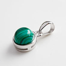 Load image into Gallery viewer, Hot Sale 100% 925 Sterling Silver Customizable Natural Malachite Labradorite Crystal Agate Opal Tigereye Gem Pendants Jewelry