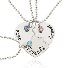 Load image into Gallery viewer, Best Friend Necklace Women Crystal Heart Tai Chi Crown Best Friends Forever Necklaces Pendants Friendship BFF Jewelry Collier