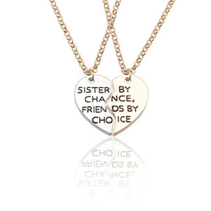 Best Friend Necklace Women Crystal Heart Tai Chi Crown Best Friends Forever Necklaces Pendants Friendship BFF Jewelry Collier