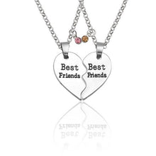 Load image into Gallery viewer, Best Friend Necklace Women Crystal Heart Tai Chi Crown Best Friends Forever Necklaces Pendants Friendship BFF Jewelry Collier