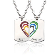 Load image into Gallery viewer, Best Friend Necklace Women Crystal Heart Tai Chi Crown Best Friends Forever Necklaces Pendants Friendship BFF Jewelry Collier