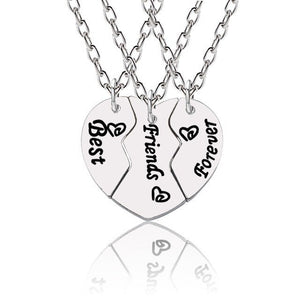 Best Friend Necklace Women Crystal Heart Tai Chi Crown Best Friends Forever Necklaces Pendants Friendship BFF Jewelry Collier