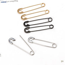 Load image into Gallery viewer, JAVRICK Gothic Surgical Steel Safety Pin Long Stud Earrings Ear Threader Fashion Jewelry Exquisite Earrings