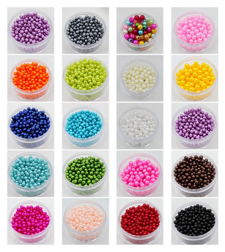 3/4/6/8/10mm 80-1000pcs/lot Round 19 Colors Imitation Pearls Beads Crafts Decoration For DIY Bracelets Necklaces Jewelry Making