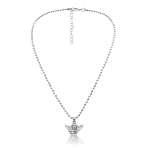 Ingemark Simple Vintage Carved Coin Pendant Necklace Statement Face Goddess Virgin Mary Rose Angel Long Chain Necklace Women