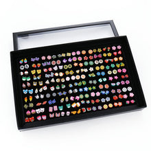 Load image into Gallery viewer, 100 Pairs/Set Random Plant Fruit Animal Stud Earrings For Women Girls Kids Jewelry Cute Bear Polymer Clay Earring Set Mix Gifts