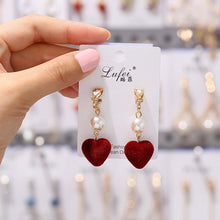 Load image into Gallery viewer, GRACE JUN 2018 Hot Sale Rhinestone Pearl Enamel Clip on Earrings for Women Fashion Party Prom Stuedent Style No Pierced Earrings