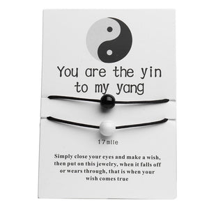 17KM Bohemian Heart Couples Bracelets Set For Women Men Infinite Wing Knot Contrast Bracelet Best Friend Wish Jewelry 2pcs/set
