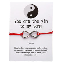 Load image into Gallery viewer, 17KM Bohemian Heart Couples Bracelets Set For Women Men Infinite Wing Knot Contrast Bracelet Best Friend Wish Jewelry 2pcs/set