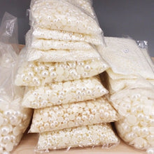Load image into Gallery viewer, 3/4/5/6/8/10/12/14/16/18/20mm 20-1000pcs/Bag Ivory/White ABS Imitation Pearl Half Round Flatback For DIY Jewelry Findings Making
