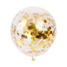 Load image into Gallery viewer, 5pcs 12&quot; Foil Confetti Latex Inflatable Balloons Helium Wedding Birthday Summer Bachelorette Party DIY Making Decoration