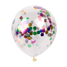 Load image into Gallery viewer, 5pcs 12&quot; Foil Confetti Latex Inflatable Balloons Helium Wedding Birthday Summer Bachelorette Party DIY Making Decoration