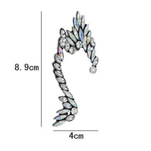 Load image into Gallery viewer, 1PC Steampunk Wrap Clip On Ear Cuff Crystal Feather Wing Earrings Bow Tie Ear Clip Helix Cartilage boucle d&#39;oreille clip