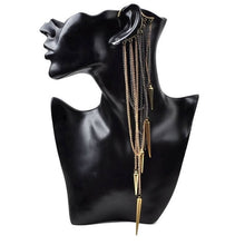 Load image into Gallery viewer, 1PC Steampunk Wrap Clip On Ear Cuff Crystal Feather Wing Earrings Bow Tie Ear Clip Helix Cartilage boucle d&#39;oreille clip