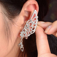 Load image into Gallery viewer, 1PC Steampunk Wrap Clip On Ear Cuff Crystal Feather Wing Earrings Bow Tie Ear Clip Helix Cartilage boucle d&#39;oreille clip