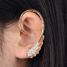 Load image into Gallery viewer, 1PC Steampunk Wrap Clip On Ear Cuff Crystal Feather Wing Earrings Bow Tie Ear Clip Helix Cartilage boucle d&#39;oreille clip