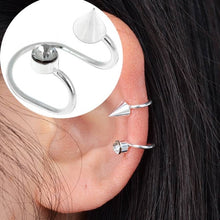 Load image into Gallery viewer, 1PC Steampunk Wrap Clip On Ear Cuff Crystal Feather Wing Earrings Bow Tie Ear Clip Helix Cartilage boucle d&#39;oreille clip