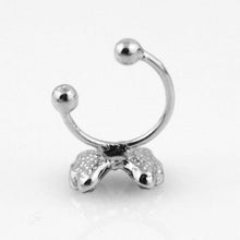 Load image into Gallery viewer, 1PC Steampunk Wrap Clip On Ear Cuff Crystal Feather Wing Earrings Bow Tie Ear Clip Helix Cartilage boucle d&#39;oreille clip