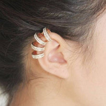 Load image into Gallery viewer, 1PC Steampunk Wrap Clip On Ear Cuff Crystal Feather Wing Earrings Bow Tie Ear Clip Helix Cartilage boucle d&#39;oreille clip