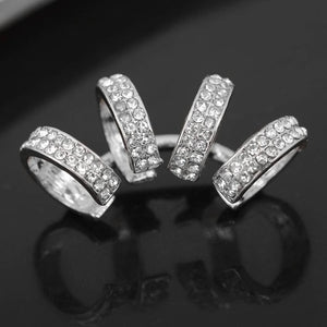 1PC Steampunk Wrap Clip On Ear Cuff Crystal Feather Wing Earrings Bow Tie Ear Clip Helix Cartilage boucle d'oreille clip