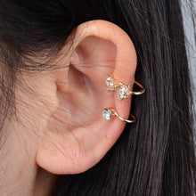 Load image into Gallery viewer, 1PC Steampunk Wrap Clip On Ear Cuff Crystal Feather Wing Earrings Bow Tie Ear Clip Helix Cartilage boucle d&#39;oreille clip