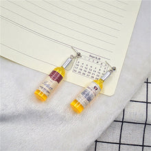 Load image into Gallery viewer, Korean Harajuku Style Earrings Version Funny Hip Hop Fun Stud Earrings Personality Simulation Red Wine Bottle Creative Earrings