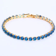 Load image into Gallery viewer, Luxury 4mm Cubic Zirconia Tennis Bracelets Iced Out Chain Crystal Wedding Bracelet For Women Men Gold Silver Bracelet Jewelry