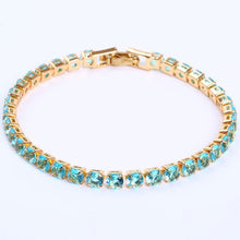 Load image into Gallery viewer, Luxury 4mm Cubic Zirconia Tennis Bracelets Iced Out Chain Crystal Wedding Bracelet For Women Men Gold Silver Bracelet Jewelry
