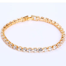 Load image into Gallery viewer, Luxury 4mm Cubic Zirconia Tennis Bracelets Iced Out Chain Crystal Wedding Bracelet For Women Men Gold Silver Bracelet Jewelry