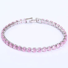 Load image into Gallery viewer, Luxury 4mm Cubic Zirconia Tennis Bracelets Iced Out Chain Crystal Wedding Bracelet For Women Men Gold Silver Bracelet Jewelry