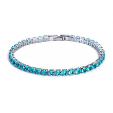 Load image into Gallery viewer, Luxury 4mm Cubic Zirconia Tennis Bracelets Iced Out Chain Crystal Wedding Bracelet For Women Men Gold Silver Bracelet Jewelry