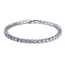 Load image into Gallery viewer, Luxury 4mm Cubic Zirconia Tennis Bracelets Iced Out Chain Crystal Wedding Bracelet For Women Men Gold Silver Bracelet Jewelry