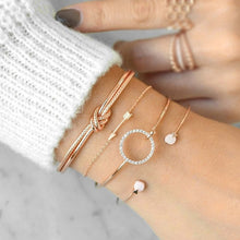 Load image into Gallery viewer, DIEZI Punk Butterfly Eye Star Moon Leaves Crystal Gem Shiny Gold Multilayer Chain Bracelet Set Women Exquisite Party Jewelry