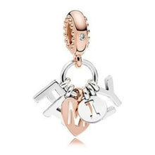 Load image into Gallery viewer, Fit Original Pandora Charms Bracelet Trinket Jewelry For Women Making 2019 New Girl with Pigtails Family Hat Boy Mrs. Wise Bead