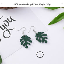Load image into Gallery viewer, 3#2019 New Korean Mori Simple Retro Cold Wind Earrings Geometric Flower Cactus Acrylic Pendant Women&#39;s Earrings Clothing Jewelry
