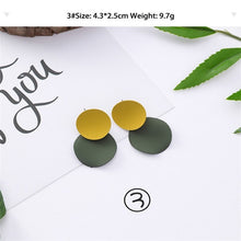 Load image into Gallery viewer, 3#2019 New Korean Mori Simple Retro Cold Wind Earrings Geometric Flower Cactus Acrylic Pendant Women&#39;s Earrings Clothing Jewelry