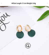 Load image into Gallery viewer, 3#2019 New Korean Mori Simple Retro Cold Wind Earrings Geometric Flower Cactus Acrylic Pendant Women&#39;s Earrings Clothing Jewelry