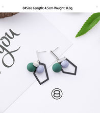 Load image into Gallery viewer, 3#2019 New Korean Mori Simple Retro Cold Wind Earrings Geometric Flower Cactus Acrylic Pendant Women&#39;s Earrings Clothing Jewelry