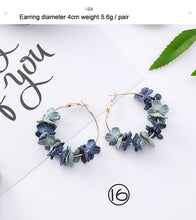 Load image into Gallery viewer, 3#2019 New Korean Mori Simple Retro Cold Wind Earrings Geometric Flower Cactus Acrylic Pendant Women&#39;s Earrings Clothing Jewelry